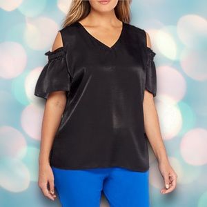 THE LIMITED Women’s Plus Size Cold Shoulder Cap Sleeve Blouse Top Size 2X